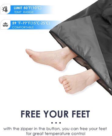 Adult Lightweight Waterproof Sleeping Bag - Cold Weather Camping & Hiking Bag for Men & Women - Includes Compression Bag