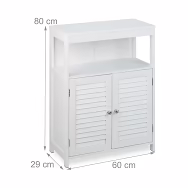 Relaxdays White Bathroom Cabinet
