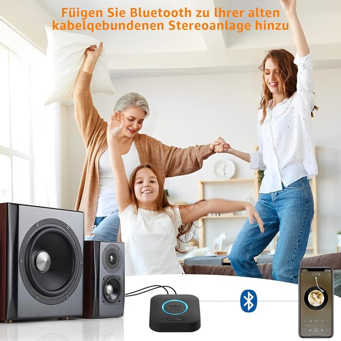 1Mii B06 Plus Bluetooth HiFi Аудіоприймач: Бездротовий адаптер aptX HD aptX-Adaptive Bluetooth 5.3 для стереосистеми, смартфонів та планшетів