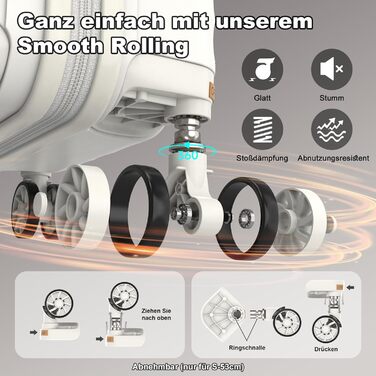 Набір валіз Joyway 6шт з TSA-замком, 4 колеса, зелений (білий), включає багатофункціональну сумку та кулькову сумку