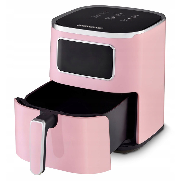 Аерофритюрниця Air Fryer 5л, 1450 Вт, велика чаша XL, рожева