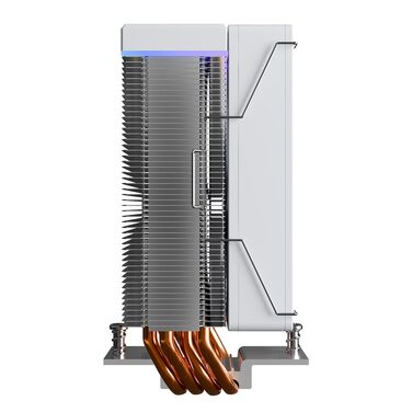 Кулер для процесора Jungle Leopard KF420E з дисплеєм температури, 4 теплові трубки, 155 мм, 120*120*25 мм вентилятор 1800 RPM ARGB PWM, для LGA 115X/1200/1700/1366/2011/1851, AM4/AM5 (Чорний)