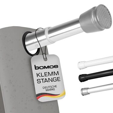 Штанга для душу/завіси без свердління, регульована (115-200 см, срібна)