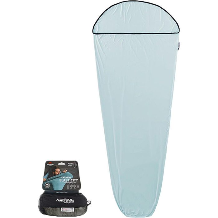 Naturehike Single Sleeping Bag, High Elasticity, Tear-Resistant, Breathable, Cool, Silky, Adult Sleeping Bag, Lightweight, Zipperless, Machine Washable, for Camping, Hotel, and Travel
