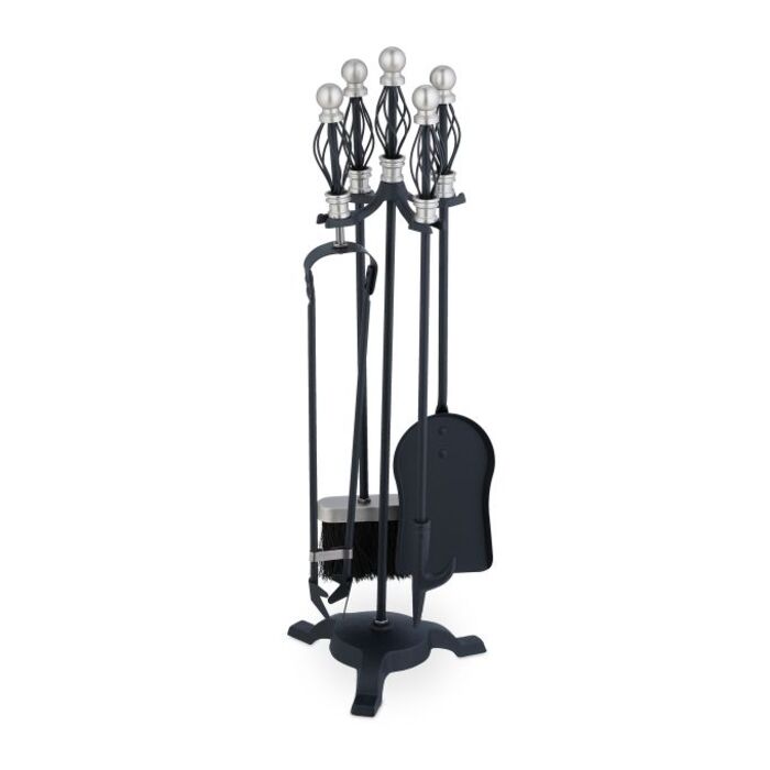 Relaxdays 5-Piece Fireplace Tool Set
