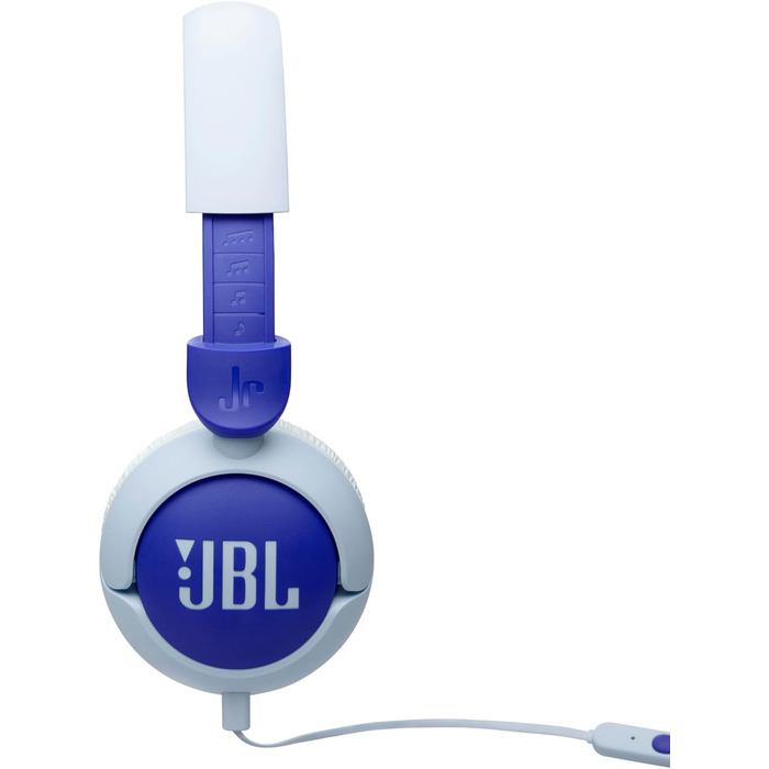Навушники JBL Junior 320 для дітей з мікрофоном, кабель, блакитні, JBL Safe Sound, 12 мм, блакитний колір