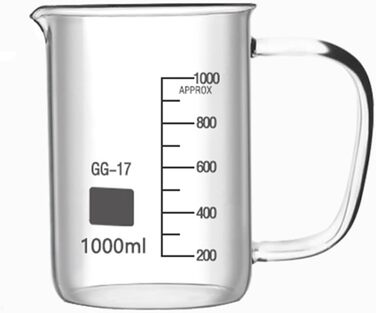 2000ml, Glass measuring cup, Borosilicate glass beaker