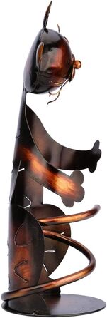 Metal wine bottle holder, cat-shaped wine bottle holder, metal wine tray, practical sculptures for home decor, cat craft, home decoration, Mother's Day gift