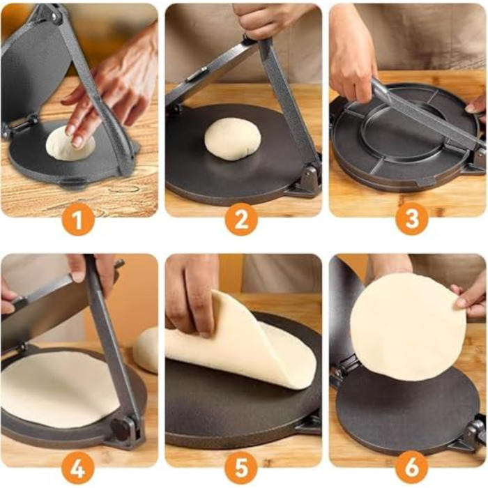 Прес для тортилій з чавуну, прес для тортилій з попередньою обробкою, машина для приготування кукурудзяних тортилій для дому/ресторану