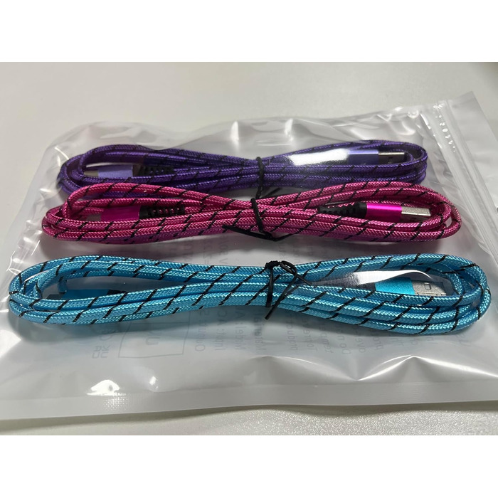 Кабель USB Type-C, 3 шт. [3M+2M+1M] для Samsung, Huawei, Xiaomi. Швидка зарядка, передача даних, нейлон