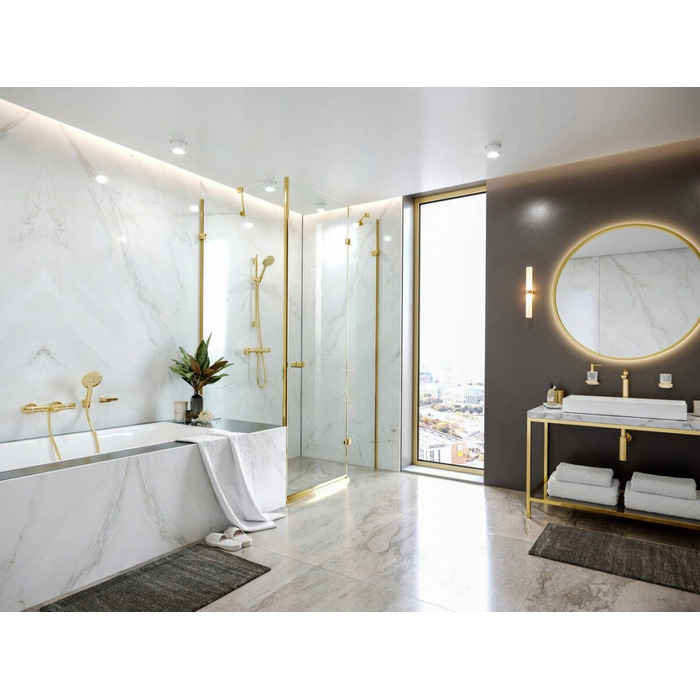 Настінна мильниця Hansgrohe AddStoris, білий колір, жовтий метал