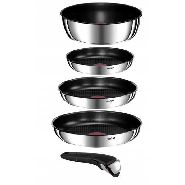 Сковорода Tefal з титановим покриттям, 22/24/28 см, підходить для мийки в посудомийній машині