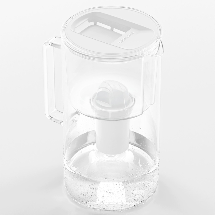 Скляний фільтр-кувшин Wessper D2 BOROSILICATE 3л, білий + фільтр