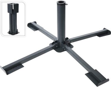Large metal garden parasol stand, foldable, parasol stand, umbrella stand for the terrace, protects from the sun and provides shade