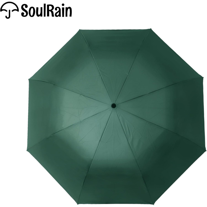 Зонт SoulRain: вітростійкий, компактний, для подорожей та авто (зелений)