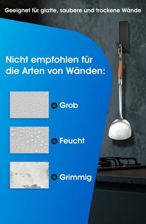 Набір гачків для рушників без свердління, 10 шт., самоклеючі гачки з нержавіючої сталі 304, надміцні клейкі гачки для великих предметів, гачки на стіну для ванної, туалету та кухні, стійкі до іржі, чорні гачки для рушників