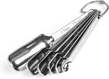 Measuring cup and spoon set – 13-piece, stainless steel, metal, durable, stackable, compact, easy to scoop