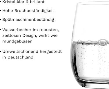 Stölzle Lausitz Water Glasses Event 6-Piece Set 465 ml – All-Purpose Glasses for Water, Juice & Cocktails – High-Quality Drinking Glasses Made of Lead-Free Crystal Glass – Dishwasher & Shock-Resistant, Made in Germany