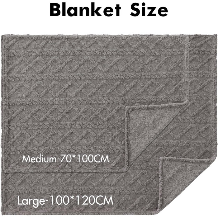 MIULEE Деки для собак 70x100 см, м'яка ковдра для тварин, флісова підстилка для собак, котів, кроликів, рожева, середній розмір (70*100 см)