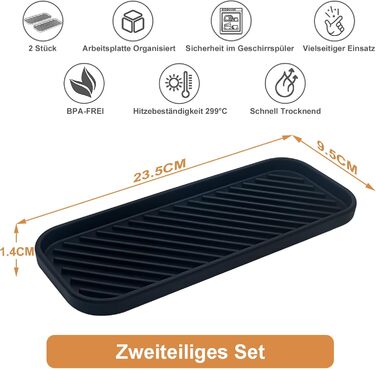 Стильний тримач для мила з силікону для кухні та ванної кімнати (2 шт., чорний)