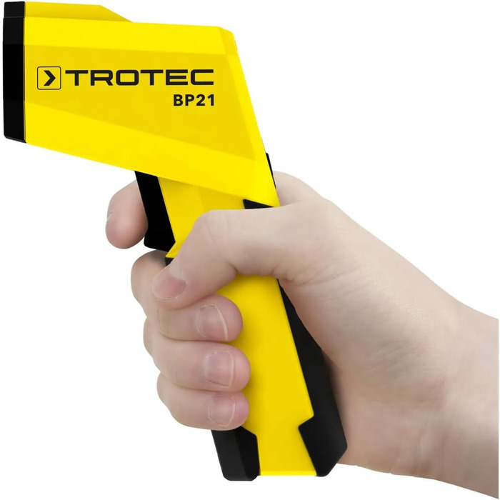 Інфрачервоний термометр Trotec BP21 – Лазерний пірометр з визначенням точки роси, діапазон вимірювання -35°C до +800°C