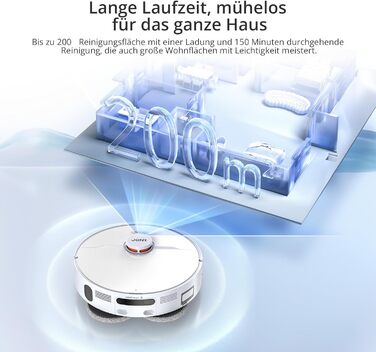 Робот-пилосос JONR T5 Pro Gen 2 з функцією миття, 15000Pa, сушка гарячим повітрям, антизаплутування, LiDAR-навігація, док-станція