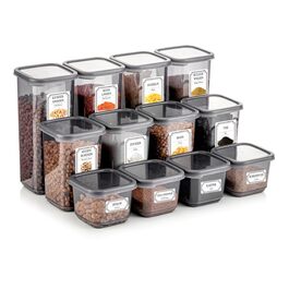 Контейнери для зберігання Meleni з кришкою, набір 12 шт., для кухні, зберігання та організації, BPA Free
