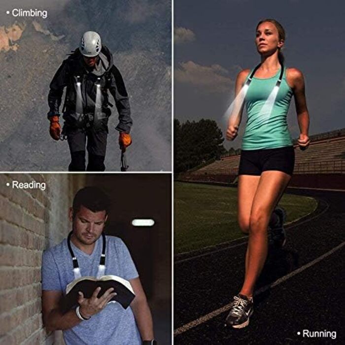 LED лампа для читання GRSTREE з гнучкими підлокітниками, 3 режими яскравості, для читання в ліжку, рукоділля, чорного кольору