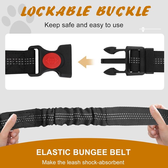 Подвійний автомобільний ремінь безпеки для собак, сталевий трос, Kauer, чорний (для 2 собак)