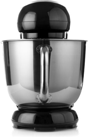 Lehmann Planetary Kitchen Machine with Stainless Steel Bowl 5 L, Multifunction Mixer 2200 W, 6 Speed Dough Machine, incl. Splash Guard, Dough Hook and Whisk (Black)