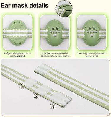 Навушники для захисту слуху дитини 0-4 роки, 2-в-1, шумопоглинання 24dB, захист вух для дітей, новонароджені, регульоване наголов'я, активний відпочинок для сім'ї (зелений)