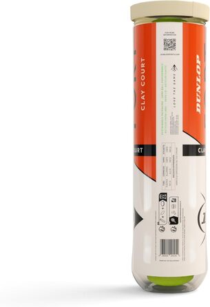 Dunlop Fort Clay Court Tennis Balls - Premium Quality for Clay Courts (3x4 Balls)