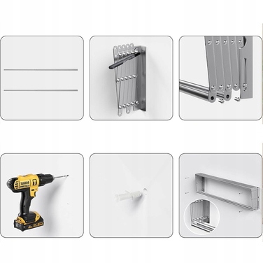 Складана сушарка для одягу, для використання в приміщенні та на вулиці