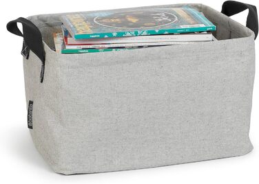 Складаний кошик для білизни Brabantia 35 л, водостійкий, органайзер для зберігання, для сухої та мокрої білизни, іграшок, паперу, сірий