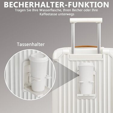 Чемодан Joyway ABS, розширюваний, з TSA замком та 4 колесами, набір: великий та невелика валіза + сумка для туалетних речей, зелений (білий, 56 см, ручна поклажа)