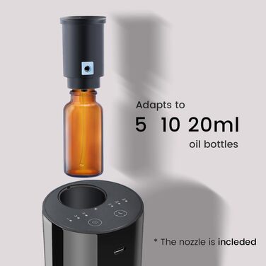 Дифузор для ефірних олій Cavir без води, портативний міні-розпилювач аромату, USB-зарядка, 1/2/3 години таймер, 3 рівні туману для дому, кімнати, авто, офісу (зелений)