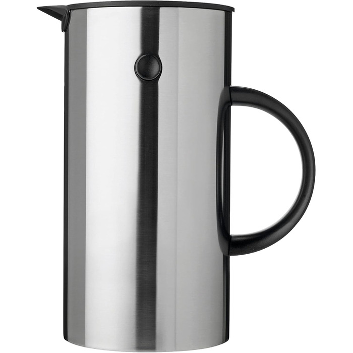 Термос Stelton EM77, 0.5 л - стильний термос з нержавіючої сталі з подвійними стінками для гарячих та холодних напоїв, з скляною вставкою, магнітним закриттям та вінтажним дизайном