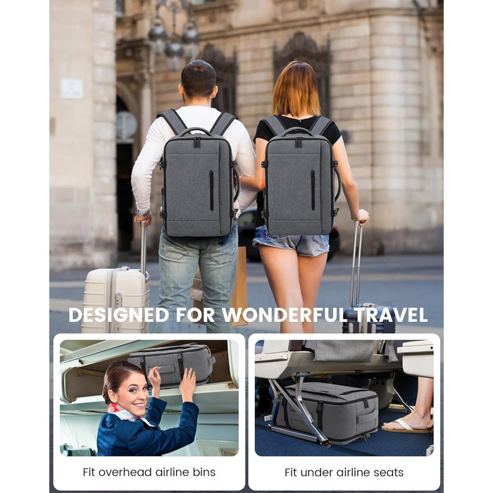 Рюкзак LOVEVOOK для ручної поклажі 45x36x20, 30L, для ноутбука 15.6