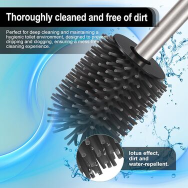 Настінна щітка для туалету DAZI з кріпленням без свердління, нержавіюча сталь, сучасний дизайн, знімний внутрішній стаканчик для легкості догляду та прибирання (золотий та нікелевий колір)