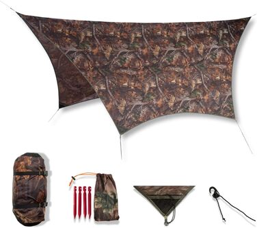 Тент AMAZONAS Ultra-Light Traveller Tarp Forest - ультралегкий, 650г, 25x10 см, камуфляж, для захисту від негоди