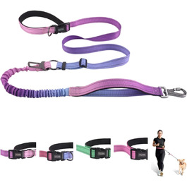 Міцна собача повідка COSYHOMELONDON без ривка, з амортизатором, для прогулянок та тренувань, з кріпленням для авторемня, 1.2-1.8 м (Bluebell)