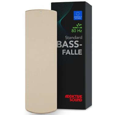 Бас-пастка Addictive Sound Bassfalle Rund Standard для студії, акустична панель зі спеціалізованою ватою (80-210 Гц), бежева, 98 см