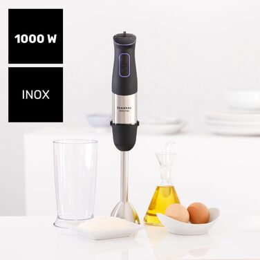 Електричний блендер Taurus Stabmixer 1000W з 20 швидкостей, турбо-функцією та нержавіючою сталлю