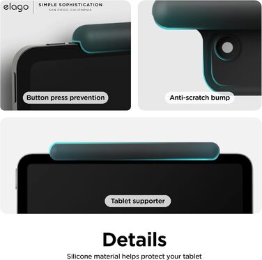 Тримач для планшета elago Home Hub Mount для Apple iPad, iPad Air/Pro, Samsung Galaxy Tab та інших планшетів, силіконовий, з кабелем-органайзером, чорний
