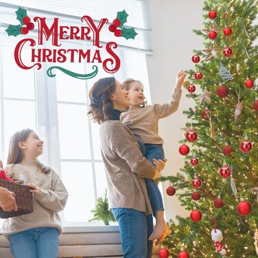 24 штуки новорічних кулі для ялинки, 4 см, пластик, міцні, для декору ялинки