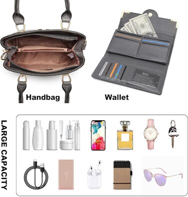 Сумка жіноча Miss Lulu середнього розміру через плече, сіра з личі-текстурою, з гаманцем та внутрішніми кишенями для роботи, відпочинку, повсякденного використання