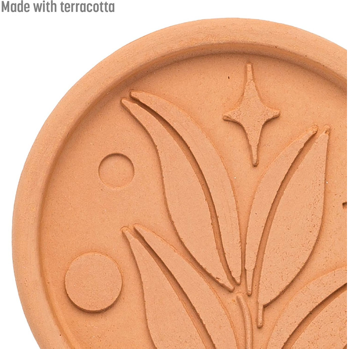 Goodful Brown Sugar Saver and Softener, Blatt-Design, reusable, terracotta disc, 2 pack, clay