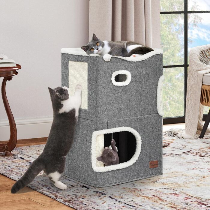 Кігтеточка-будиночок для котів, велика, з інтегрованою кігтедрапальною поверхнею для дому