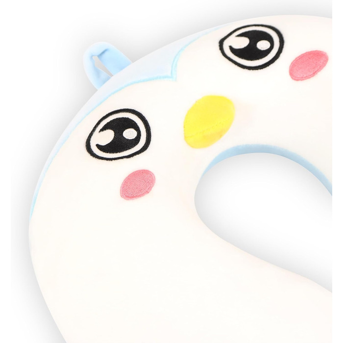 Дитяча подушка для подорожей з маскою для сну, м'яка подушка для шиї з Memory Foam, для дітей, хлопчиків та дівчаток, підлітків, аксесуари для подорожей, подушка для шиї (Пінгвін)