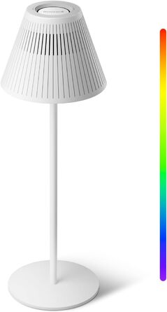 Honeywell LED настільна лампа з регулюванням яскравості, RGB, акумуляторна, Sunturalux, 5200mAh, бездротова, 1 шт. (Біла - 5500K)